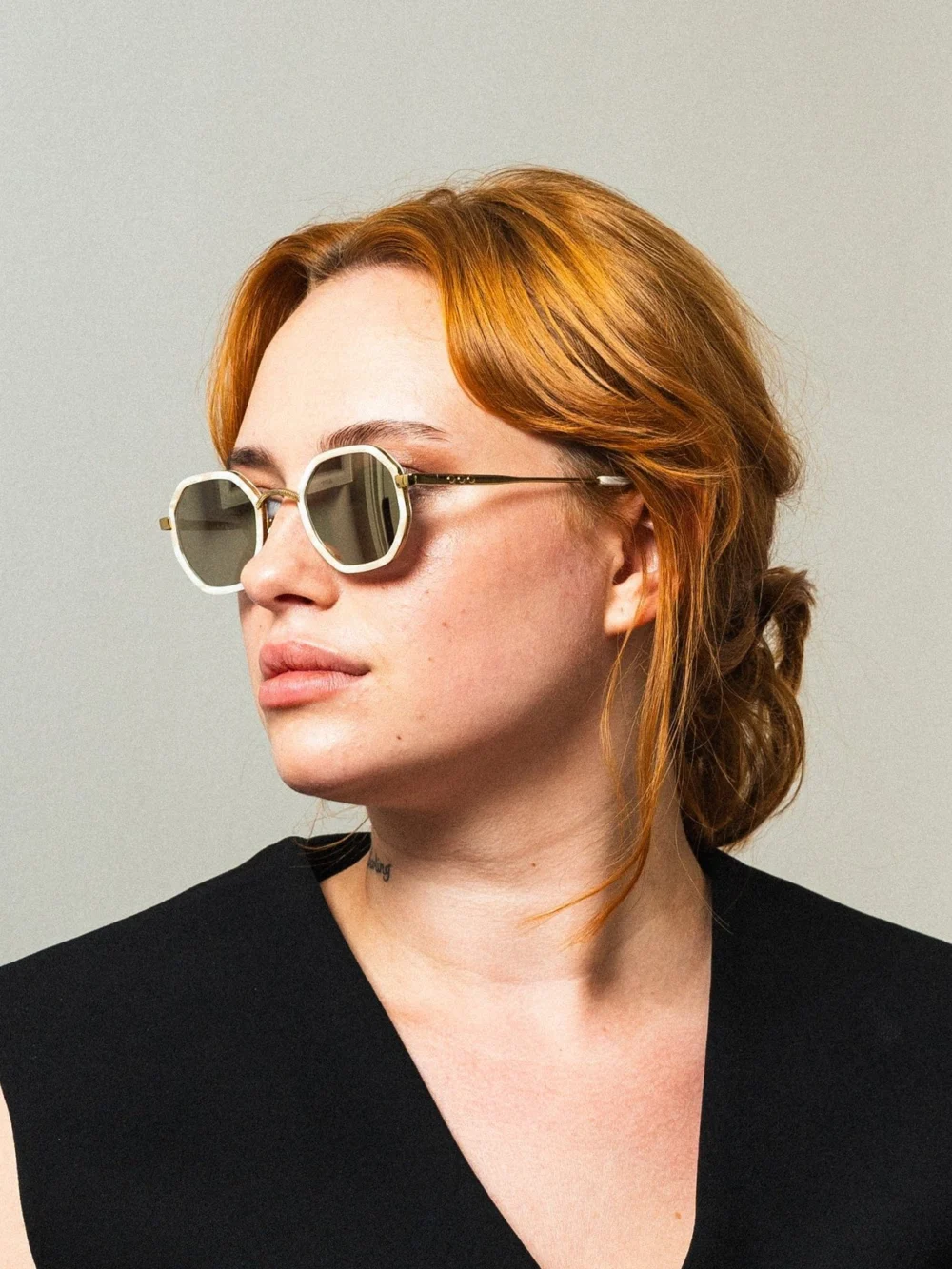 Taylor Morris Devonshire Sunglasses in Ivory / Gold, view 6