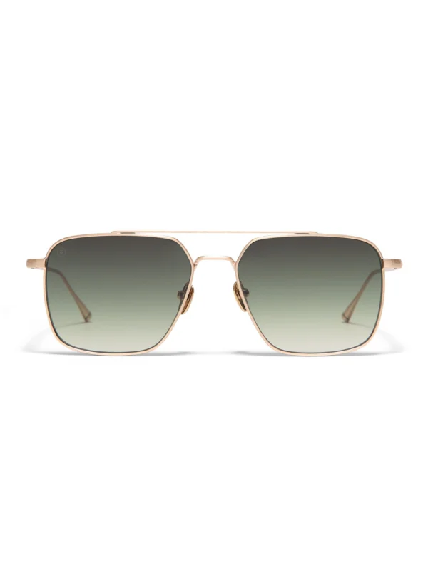 Taylor Morris Draycott Sunglasses in Gold / Green