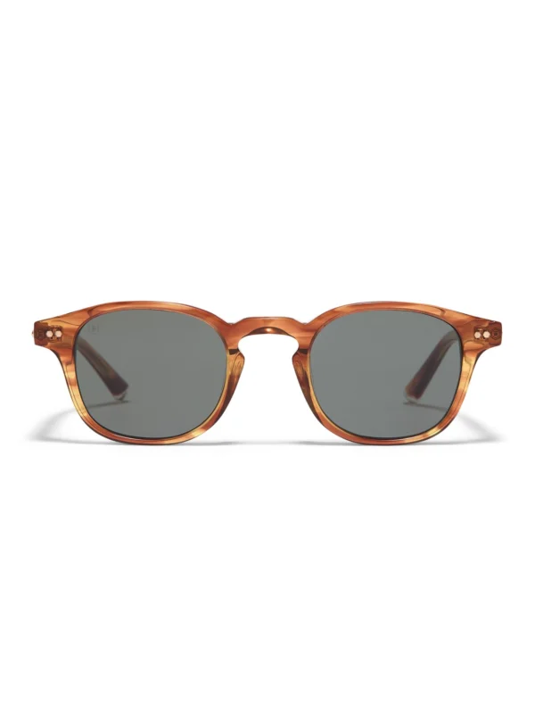 Taylor Morris Eagle Sunglasses in Amber / Green