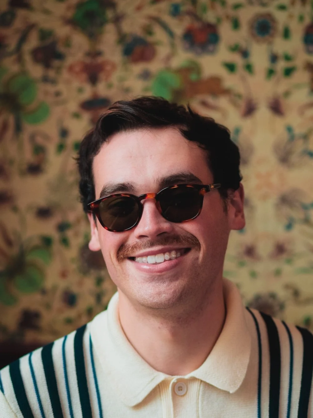 Taylor Morris Eagle Sunglasses in Brown Tort / Green, view 5
