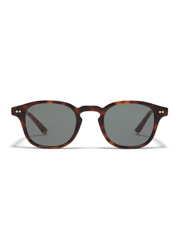 Taylor Morris Eagle Sunglasses in Dark Tort/ Green