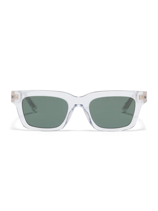 Taylor Morris Earl Sunglasses in Crystal / Green