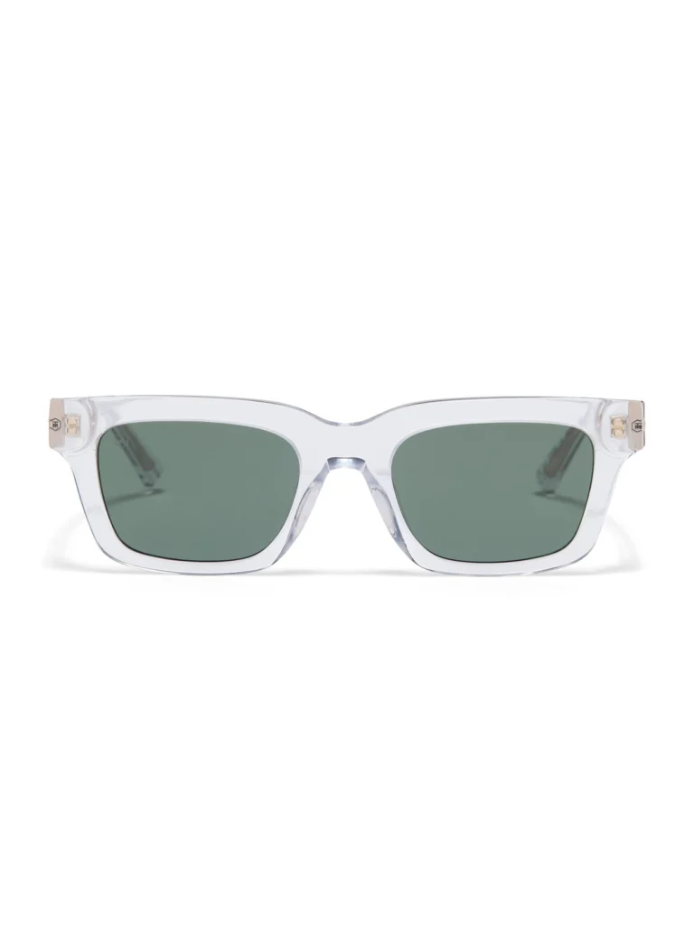 Taylor Morris Earl Sunglasses in Crystal / Green