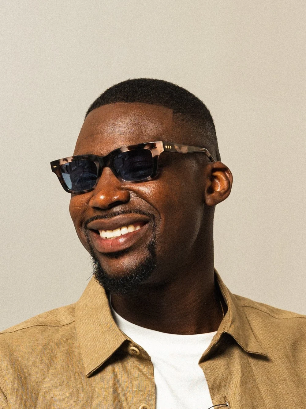 Taylor Morris Earl Sunglasses in Rose Havana / Blue, view 2