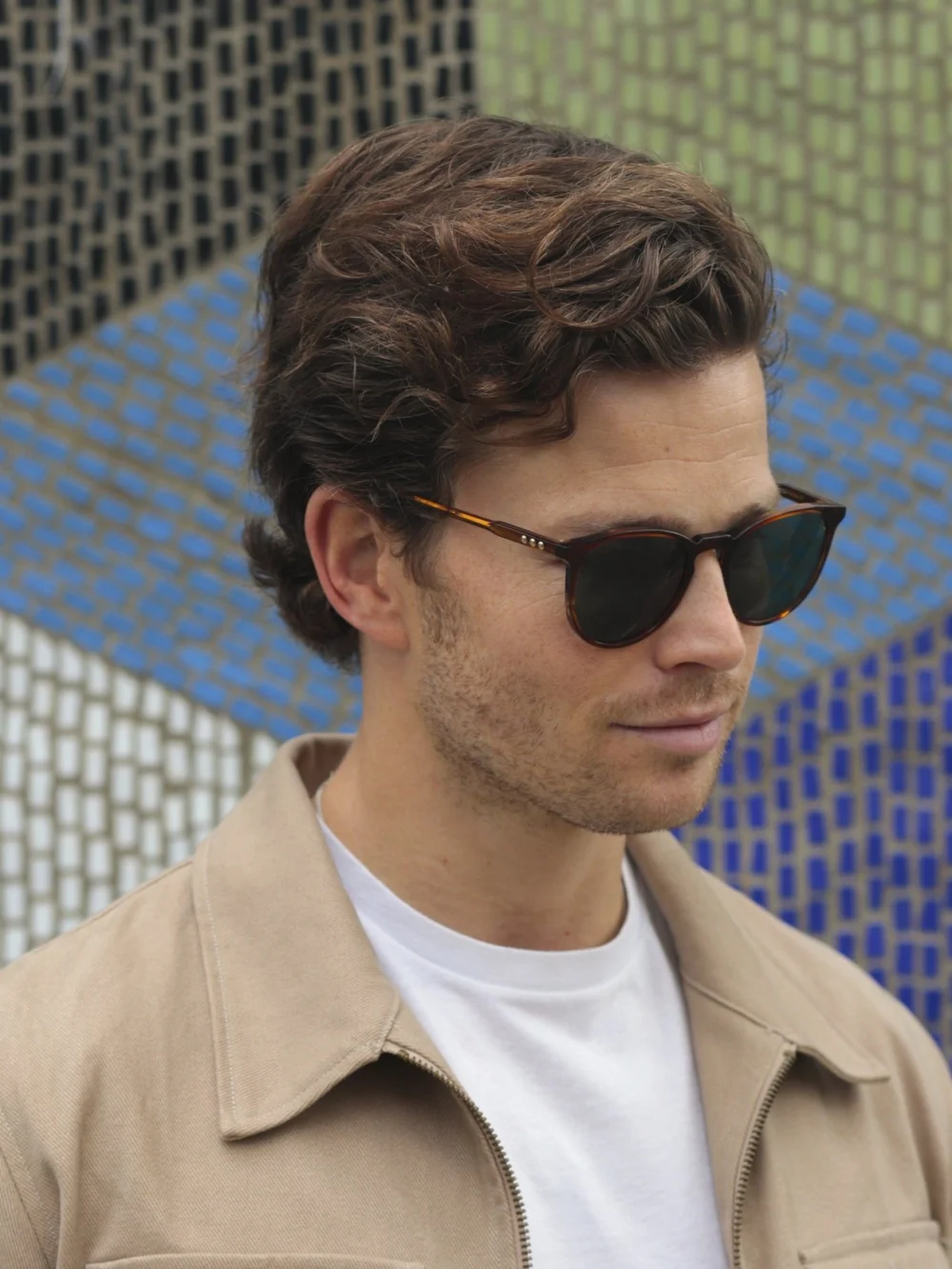 Taylor Morris George Arthur II Sunglasses in Brown / Polarised Green, view 4