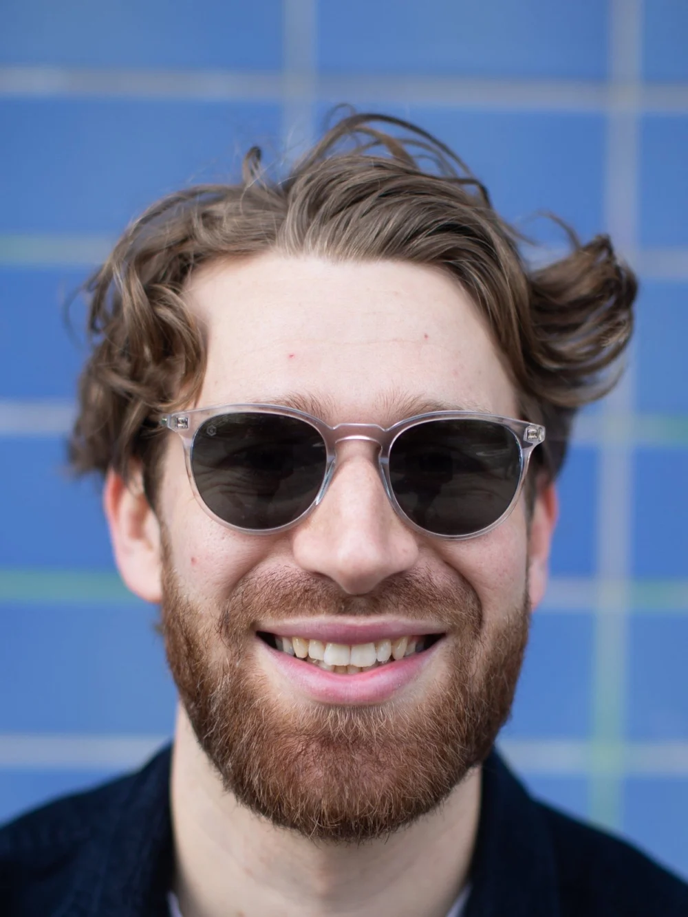Taylor Morris George Arthur II Sunglasses in Crystal / Polarised Green, view 4