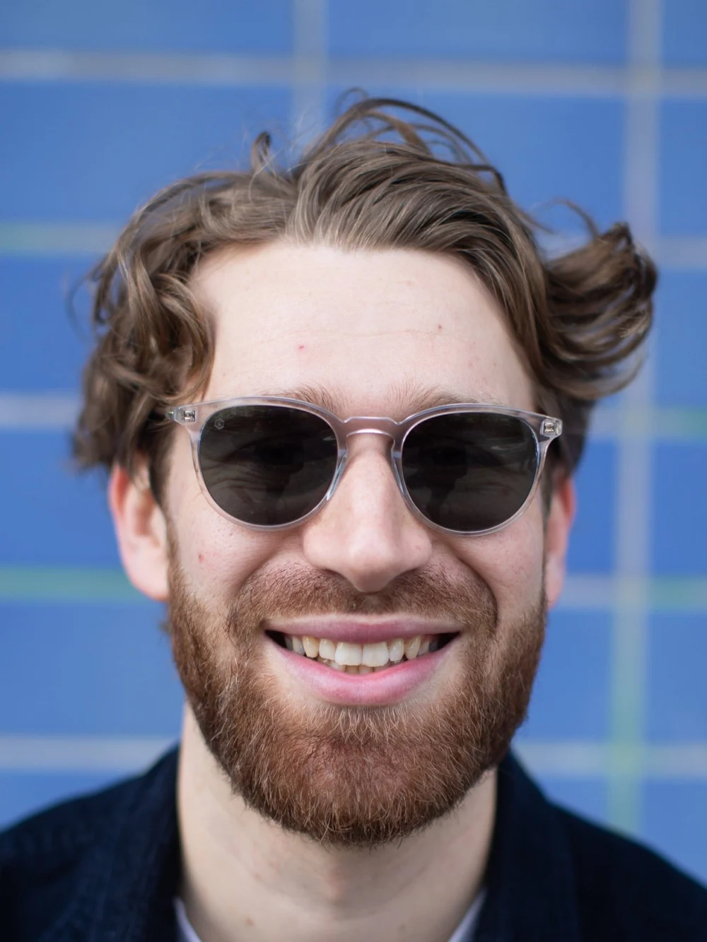 Taylor Morris George Arthur Sunglasses in Crystal / Green, view 2