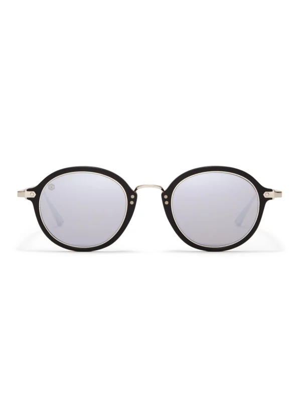 Taylor Morris Golborne Sunglasses in Matte Black / Silver Mirror