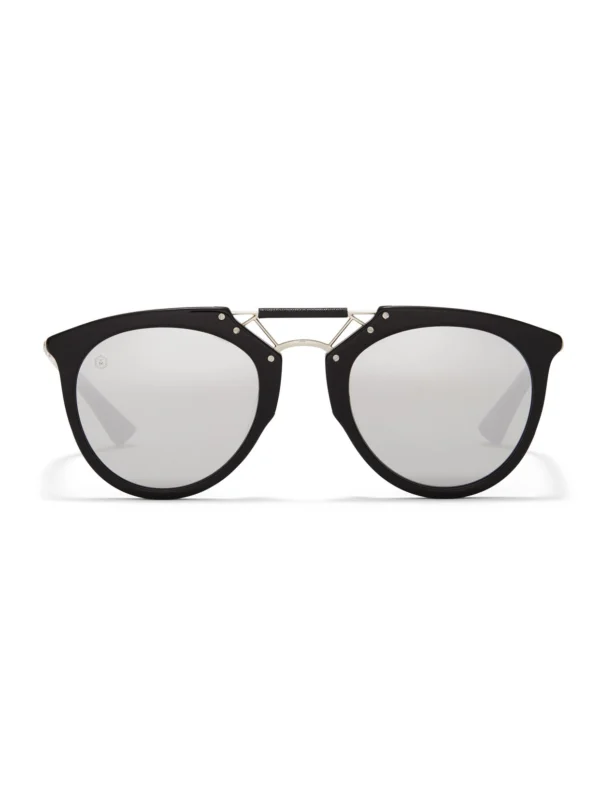 Taylor Morris H. F.S. Sunglasses in Black / Polarised Silver Mirror