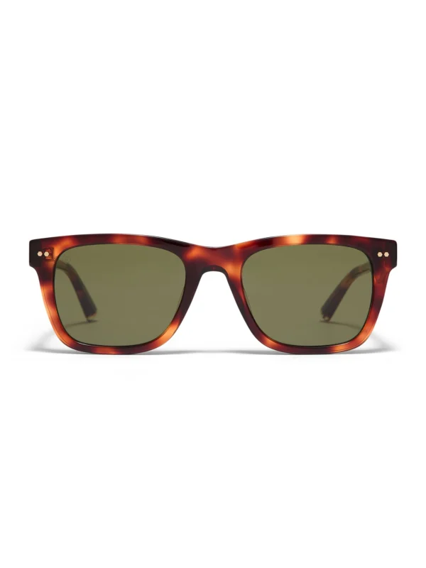 Taylor Morris Hoxton Sunglasses in Brown Havana / Green