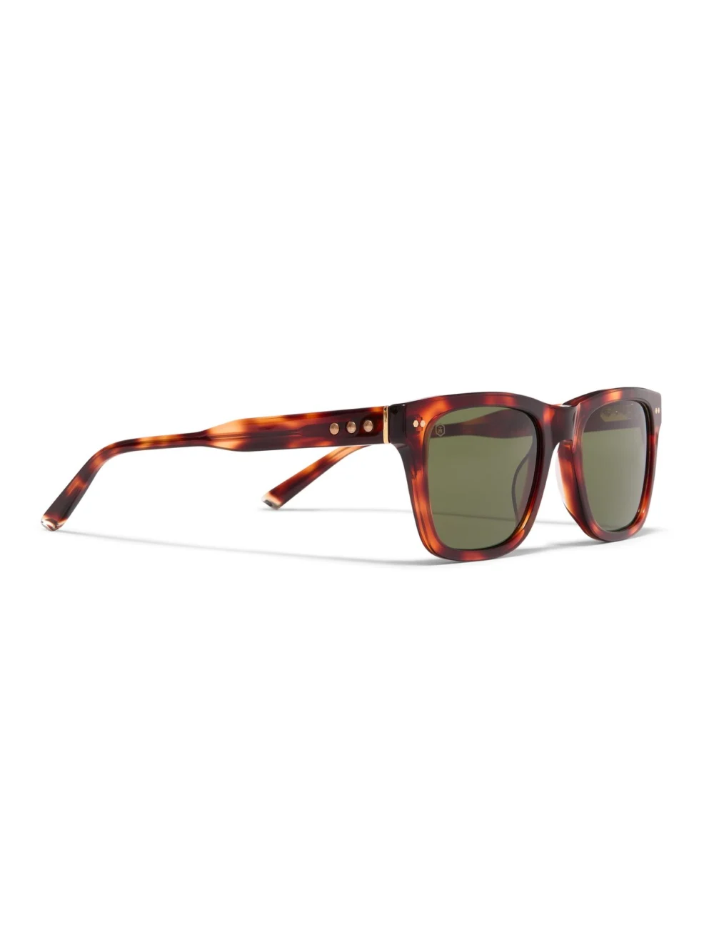 Taylor Morris Hoxton Sunglasses in Brown Havana / Green, view 2