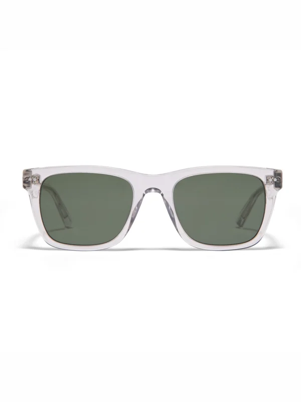 Taylor Morris Hoxton Sunglasses in Crystal / Green