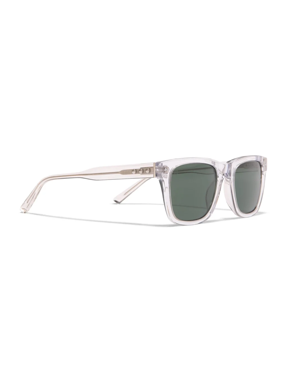 Taylor Morris Hoxton Sunglasses in Crystal / Green, view 3