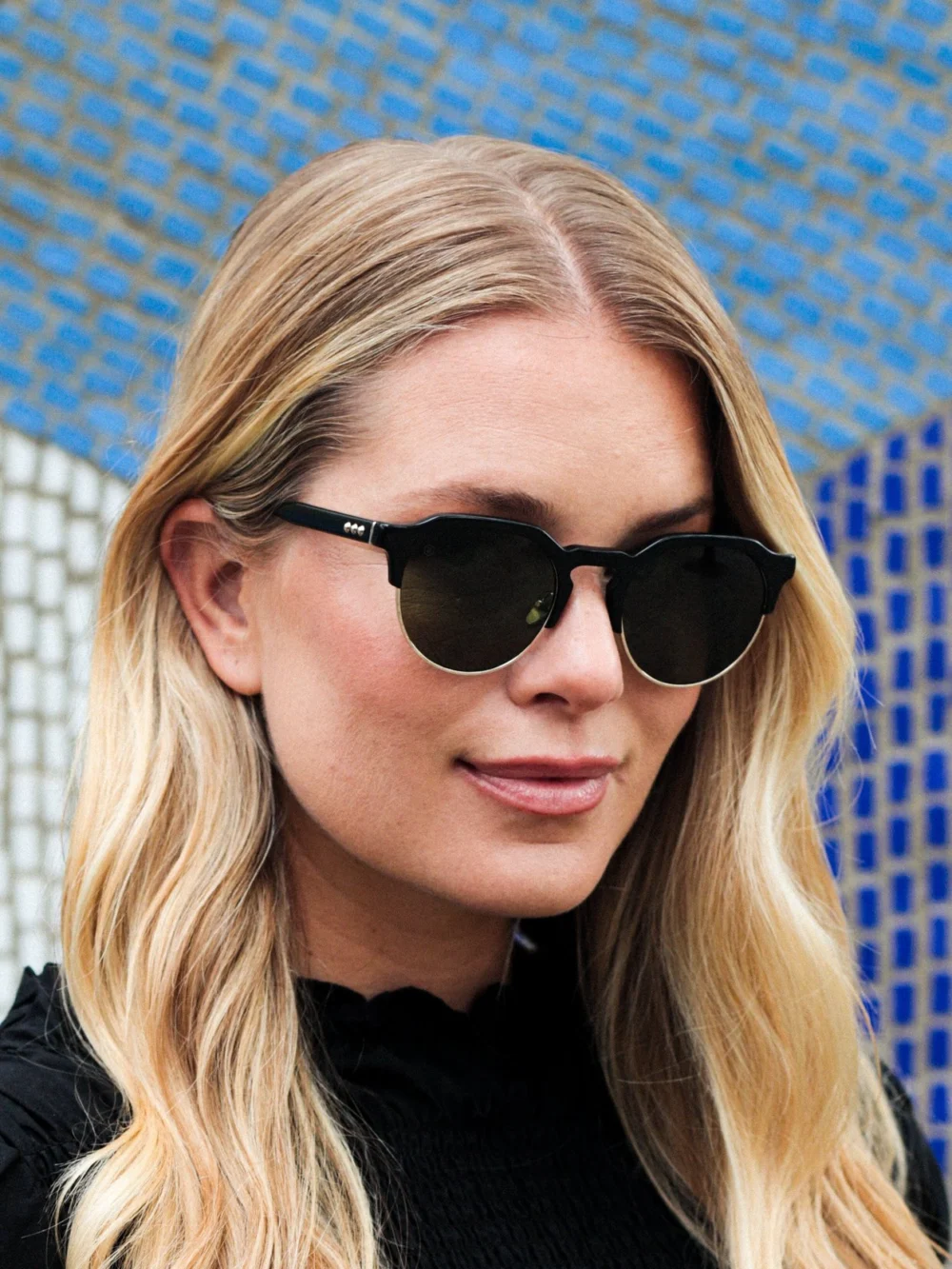 Taylor Morris Knight Sunglasses in Black / Green, view 5