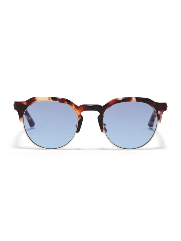 Taylor Morris Knight Sunglasses in Tawny with Blue Injection / Blue
