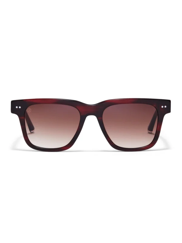 Taylor Morris Ladbroke Sunglasses in Wine / Brown Gradient