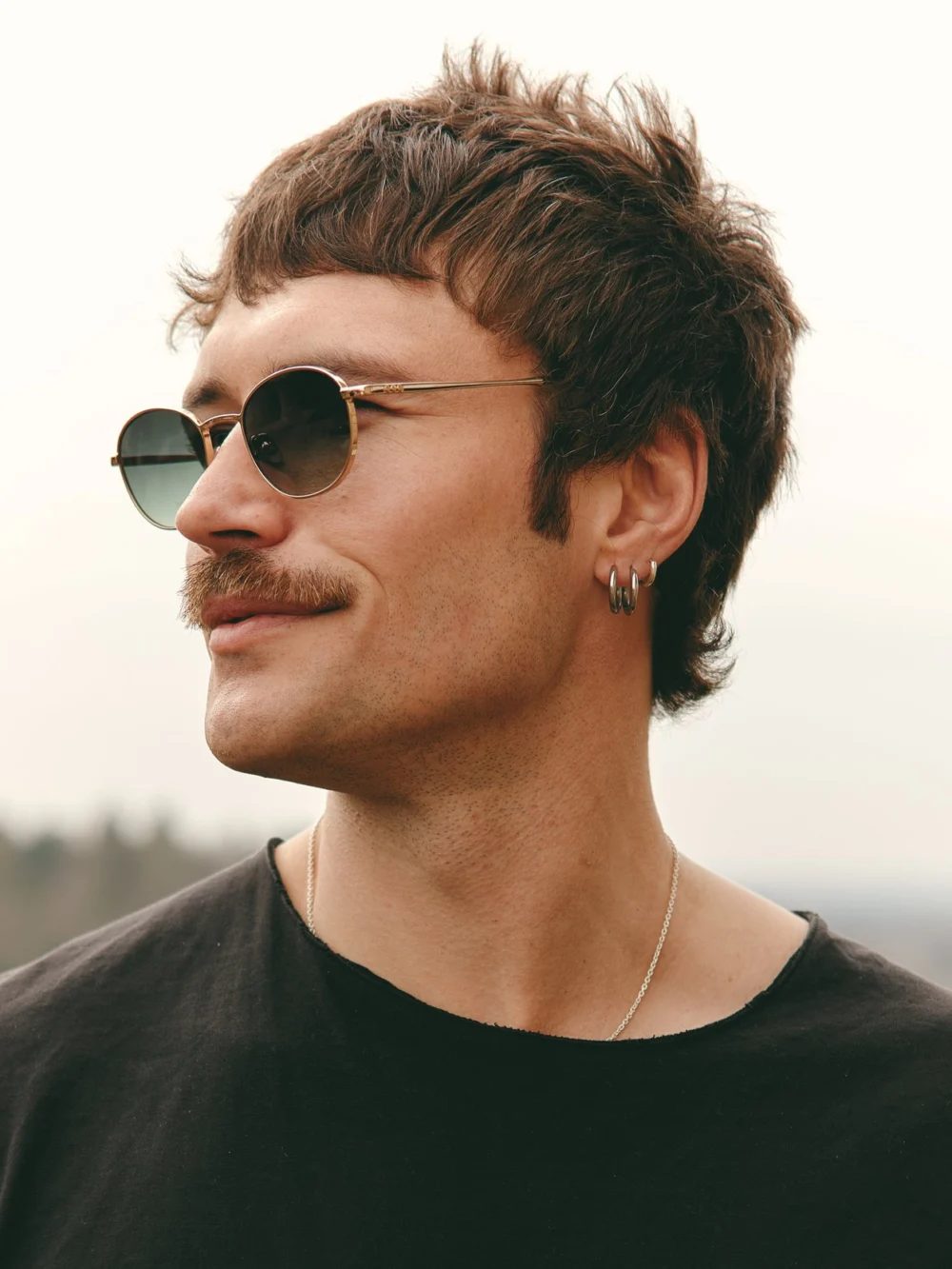 Taylor Morris Monarch Sunglasses in Brown Tort / Green, view 3