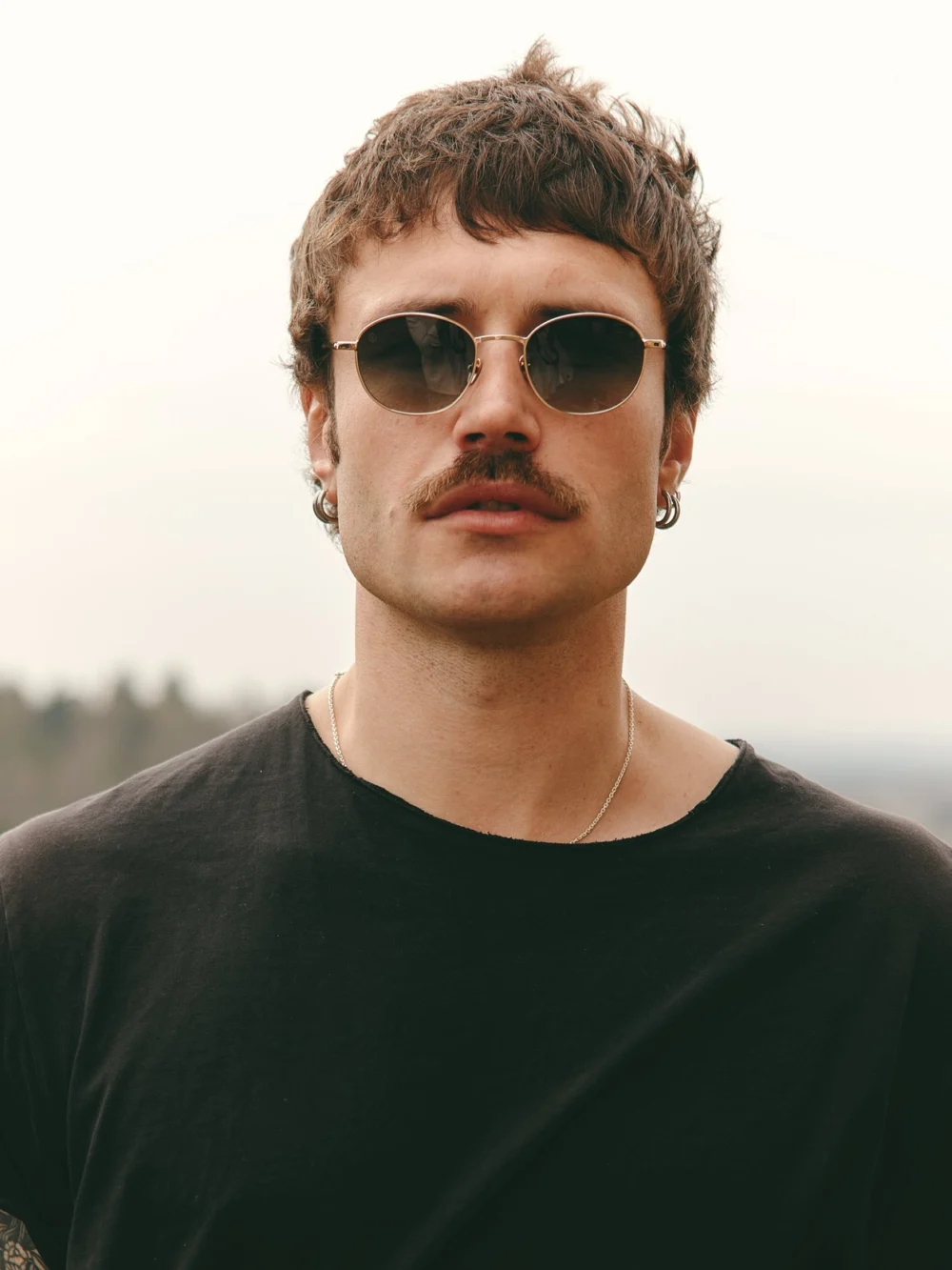 Taylor Morris Monarch Sunglasses in Brown Tort / Green, view 5