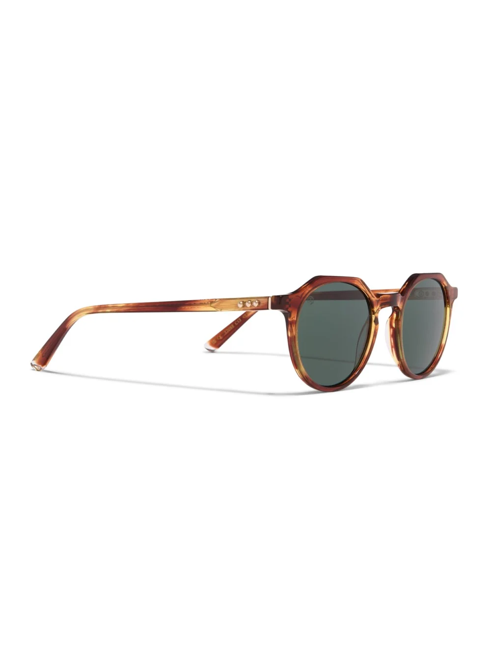 Taylor Morris Oxford Sunglasses in Amber / Green, view 3