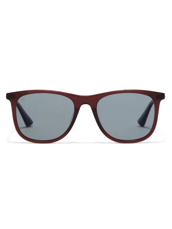 Taylor Morris Raleigh Sunglasses in Maroon / Turqoise Polarised