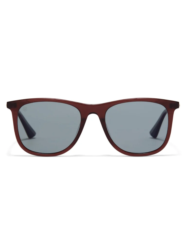 Taylor Morris Raleigh Sunglasses in Maroon / Turqoise Polarised