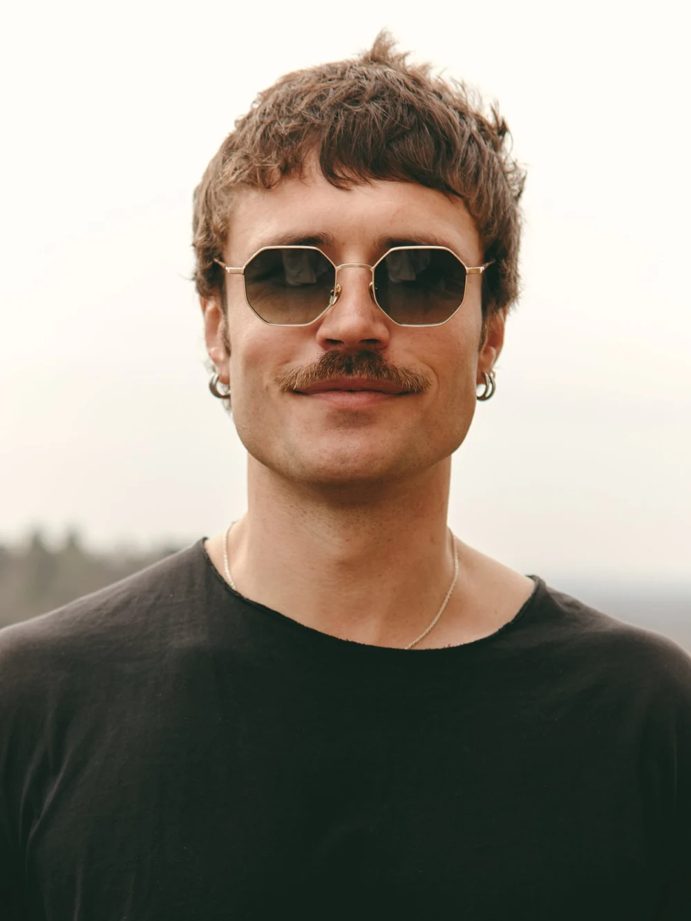 Taylor Morris Soho Sunglasses in Gold / Green, view 2