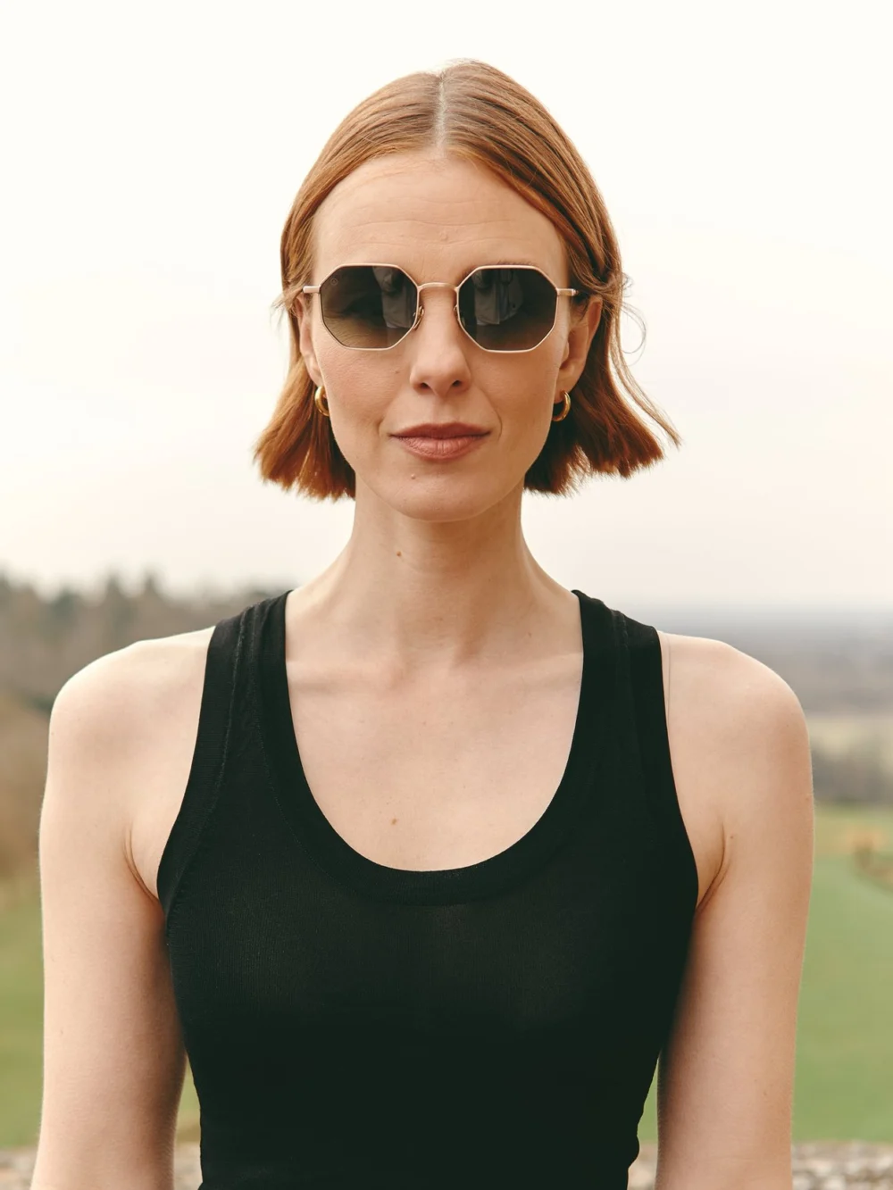 Taylor Morris Soho Sunglasses in Gold / Green, view 3