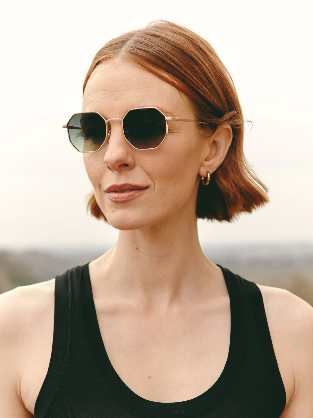 Taylor Morris Soho Sunglasses in Gold / Green, view 6