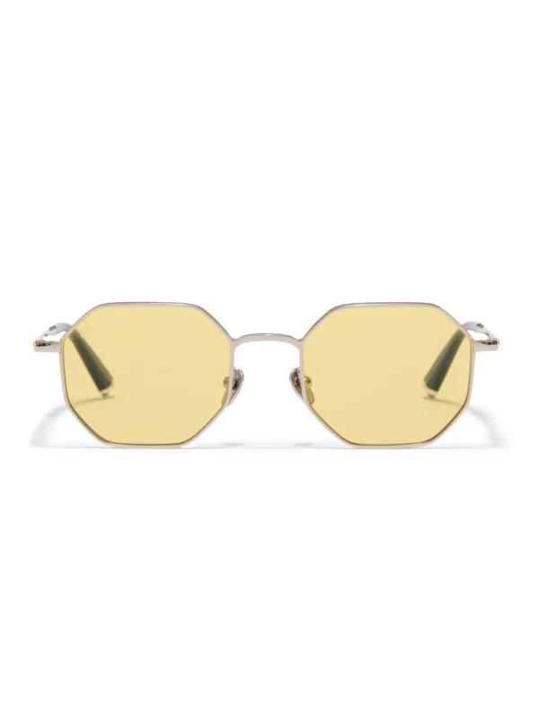 Taylor Morris Soho Sunglasses in Silver / Yellow
