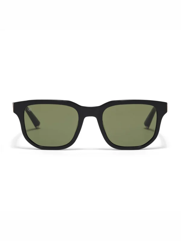 Taylor Morris Windsor Sunglasses in Black / Green