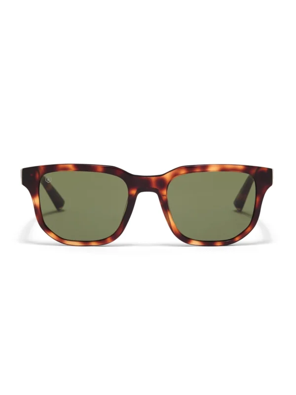 Taylor Morris Windsor Sunglasses in Brown Tort / Green