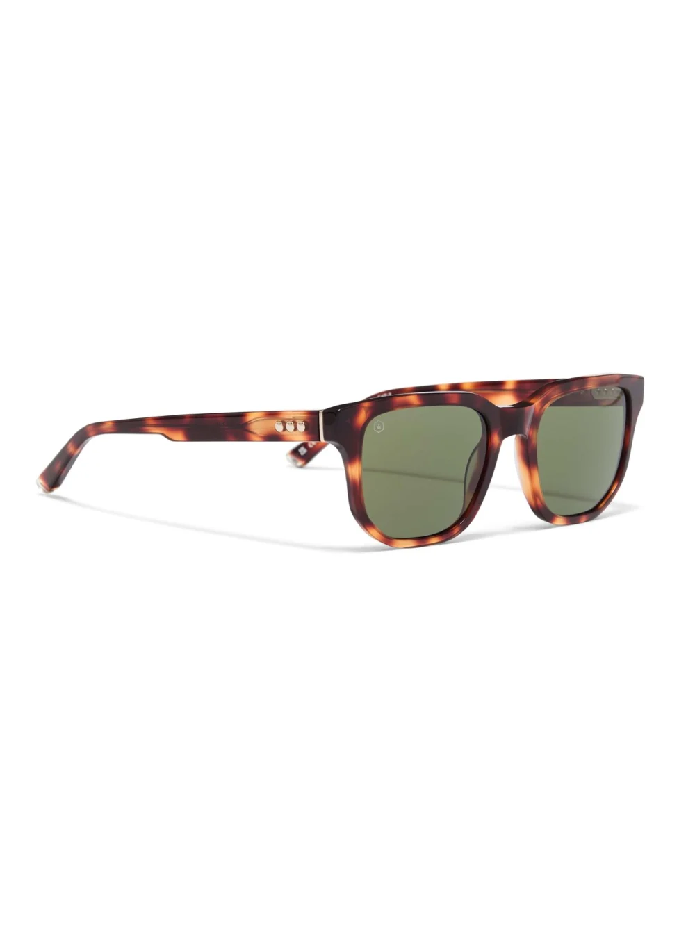 Taylor Morris Windsor Sunglasses in Brown Tort / Green, view 3