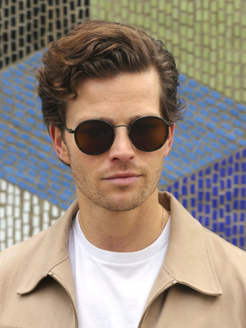 Taylor Morris Zero Sunglasses in Green Tort / Brown, view 4