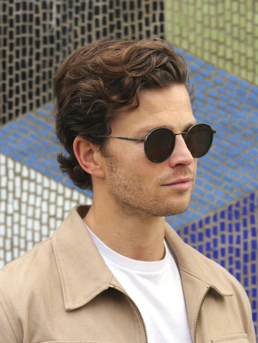 Taylor Morris Zero Sunglasses in Green Tort / Brown, view 6