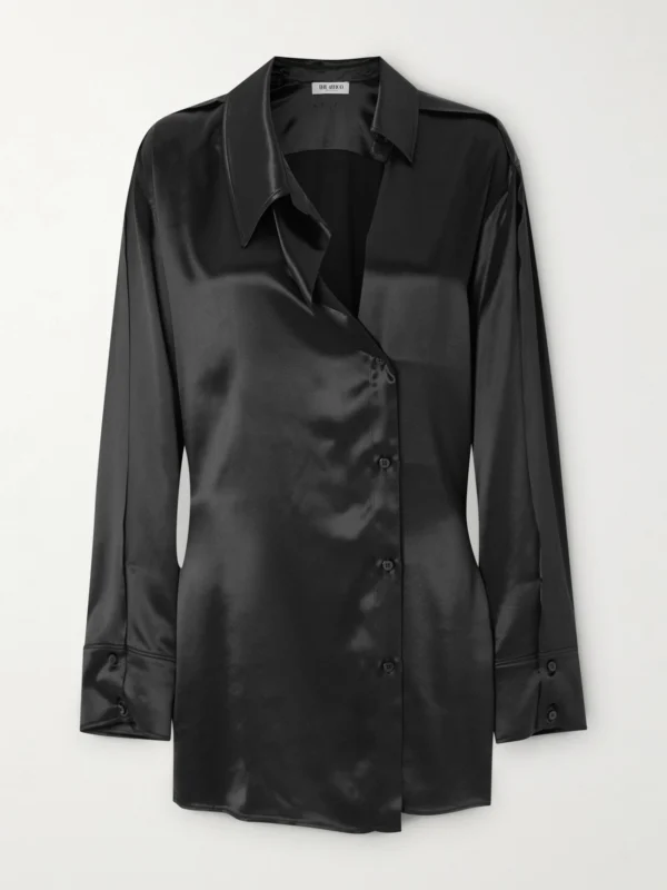 The Attico Asymmetric Satin Mini Dress