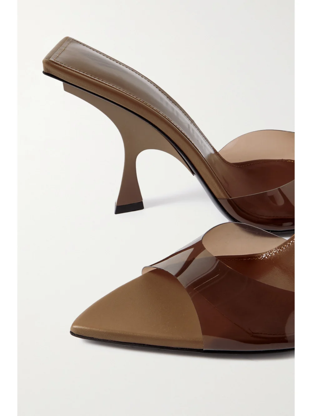 Close-up detail of The Attico Ester Pvc Mules
