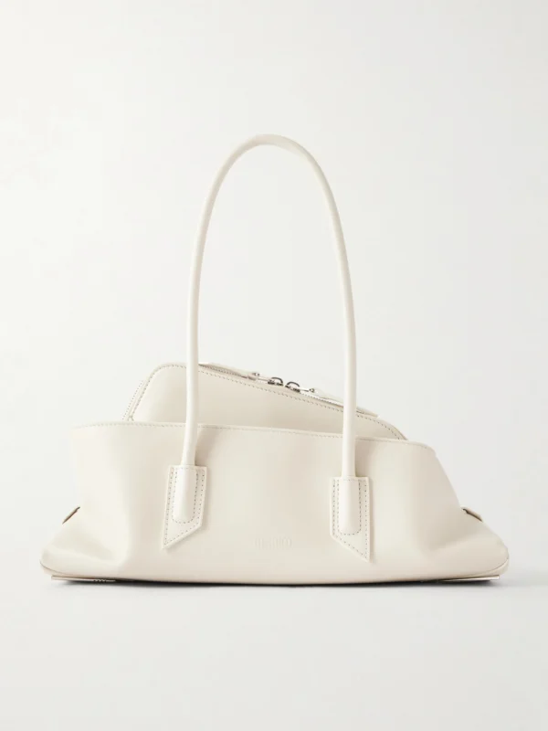 The Attico La Passegiata Small Asymmetric Leather Shoulder Bag