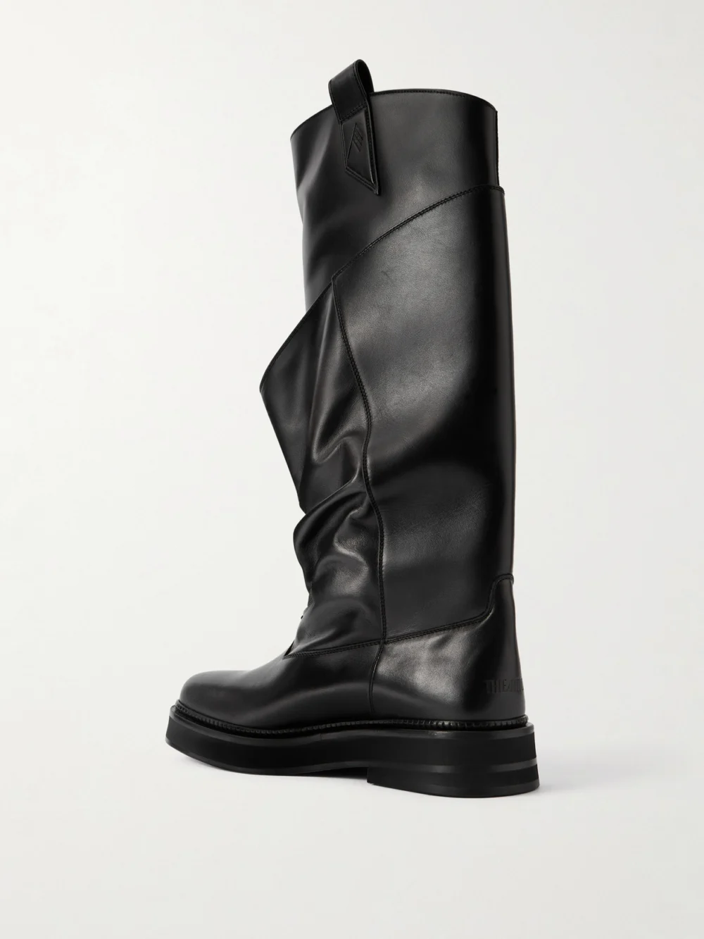 Back view of The Attico Passeggiata Layered Leather Knee Boots