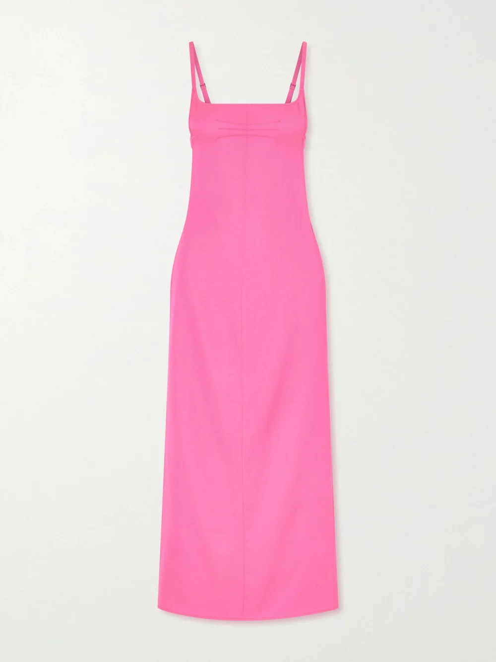 The Attico Satin Midi Dress in pink