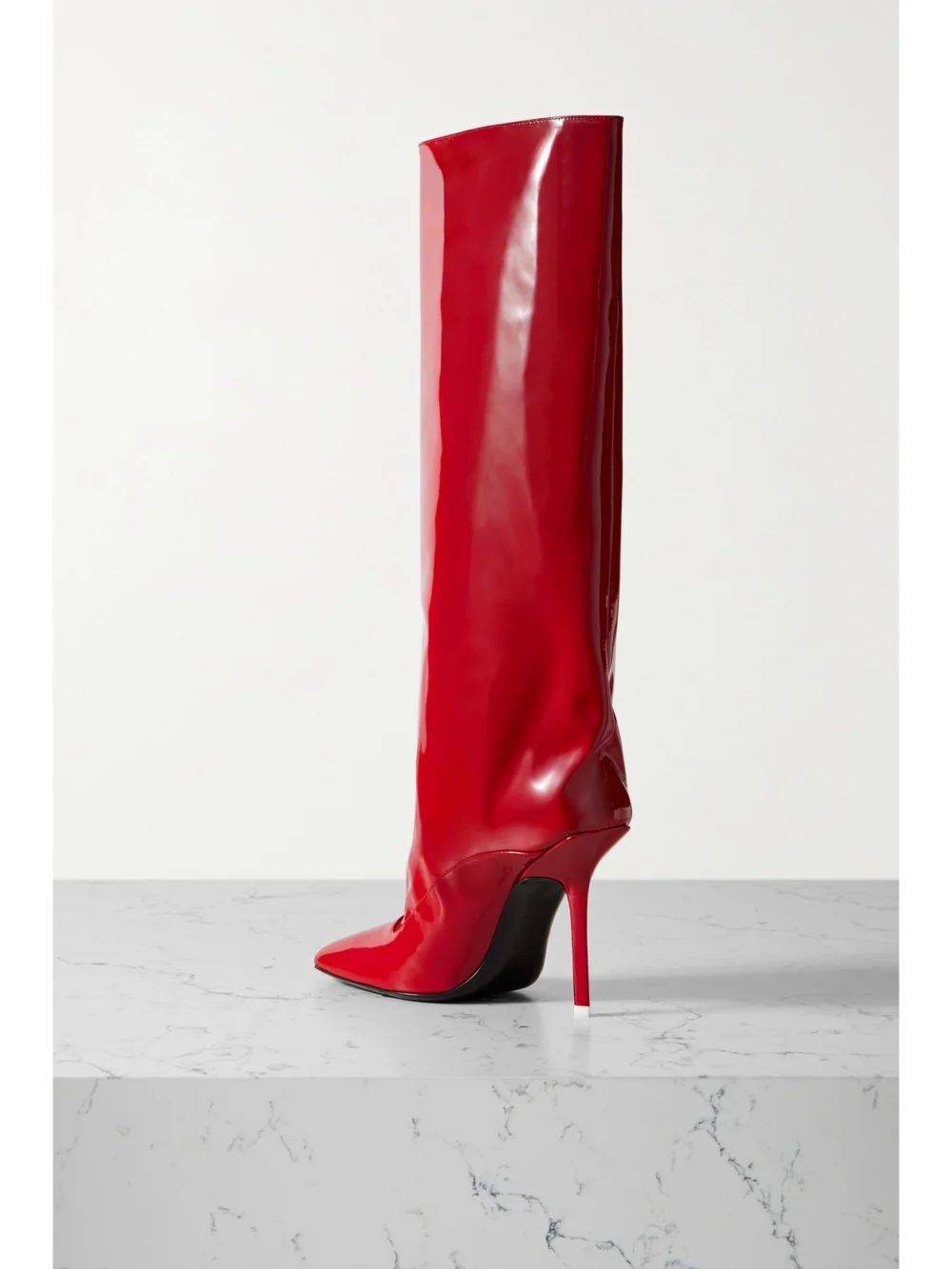 Back view of The Attico Sienna Patent-leather Knee Boots