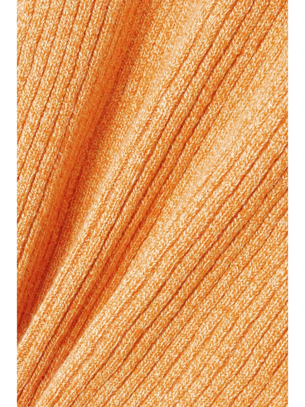 Close-up detail of The Elder Statesman Asymmetric Ribbed Organic Cotton and Cashmere-blend Tank