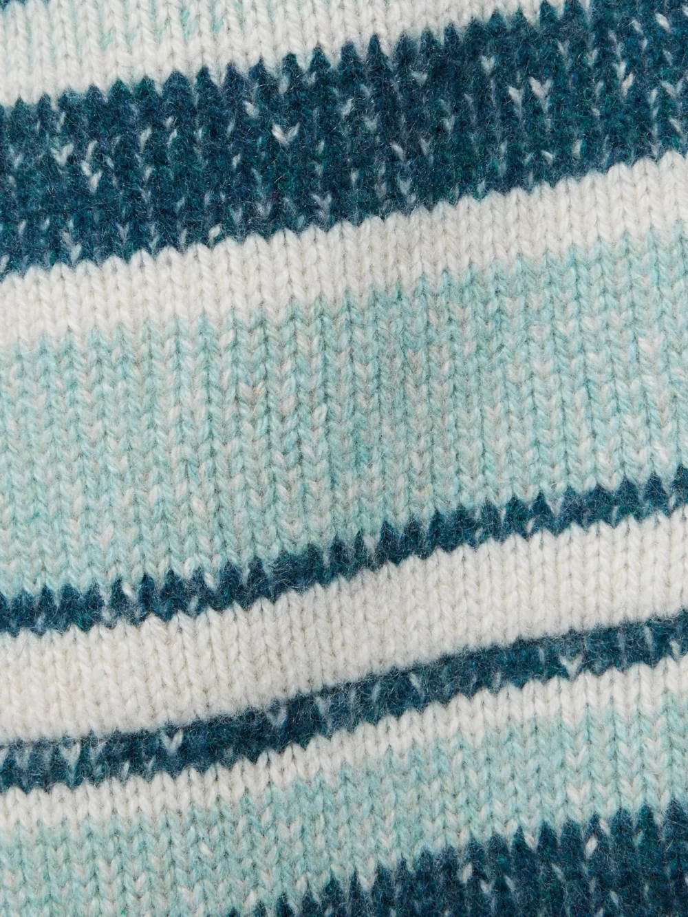 Close-up detail of The Elder Statesman Belted Striped Cashmere Cardigan
