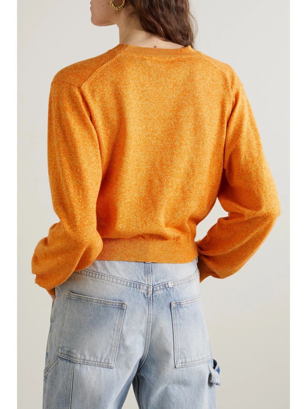 Back view of The Elder Statesman Nova Organic Cotton and Cashmere-blend Sweater