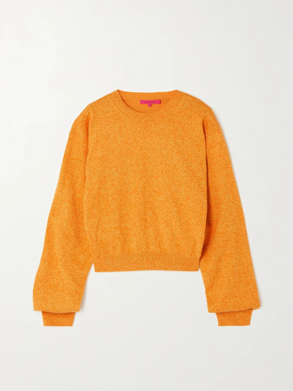 The Elder Statesman Nova Organic Cotton and Cashmere-blend Sweater in orange