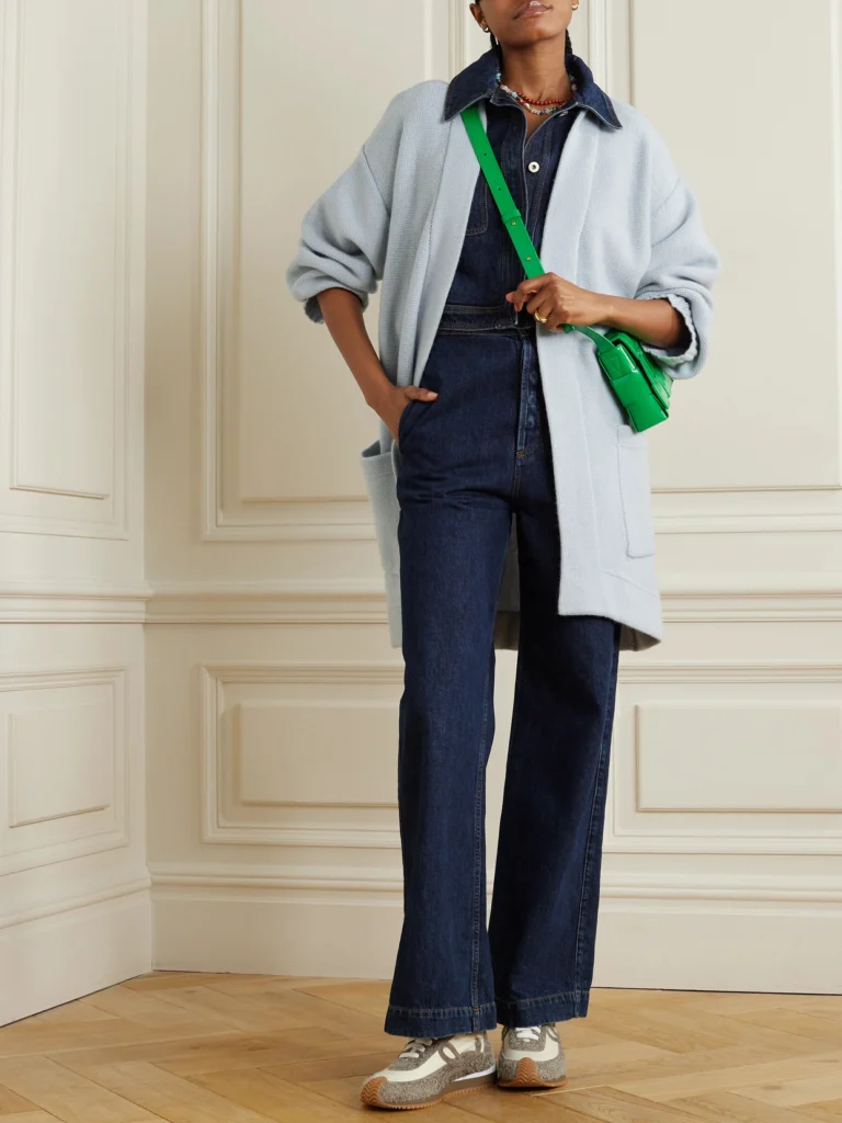 The Elder Statesman Oversized Cashmere Cardigan, worn by a model