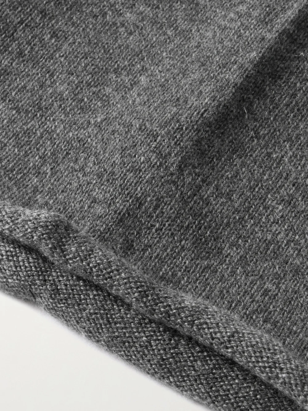 Close-up detail of The Elder Statesman Stacked Cashmere Beanie