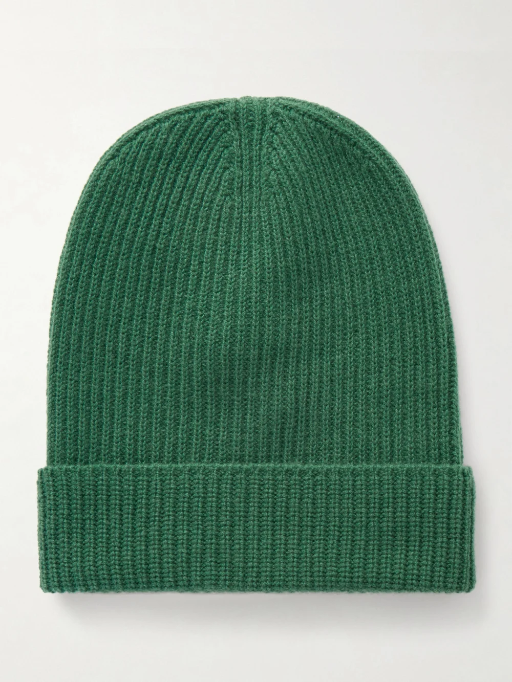 The Elder Statesman Statesman Ribbed Cashmere Beanie in green