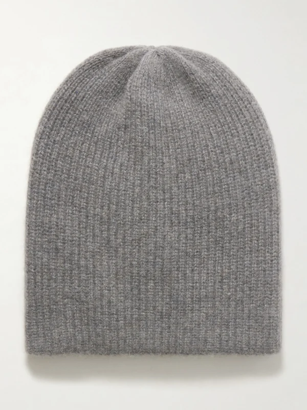 The Elder Statesman Watchman Ribbed Cashmere Beanie