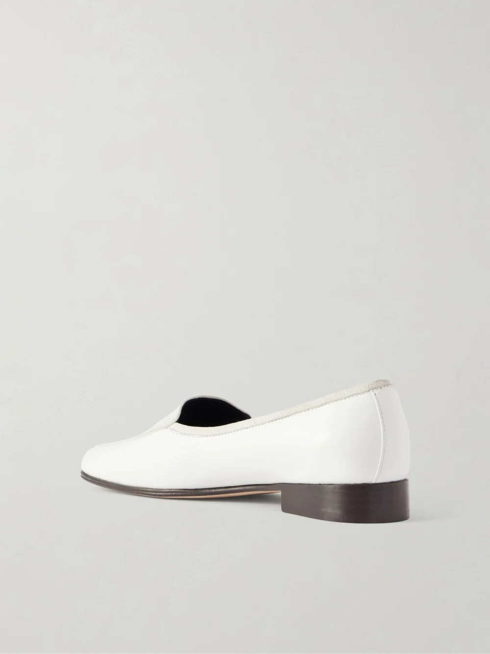 Back view of The Row Adam Glossed-leather Penny Loafers
