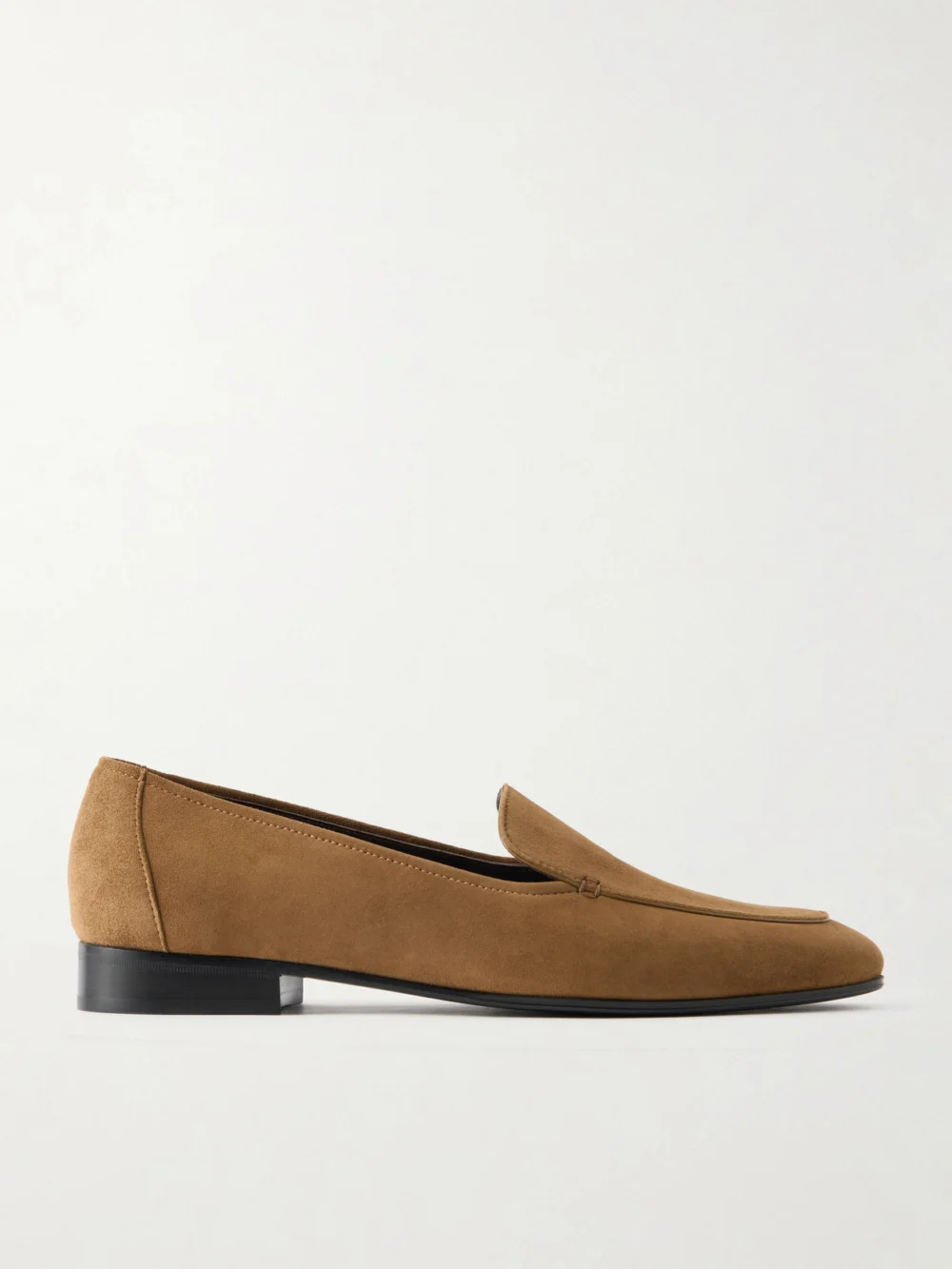The Row Adam Suede Loafers in brown